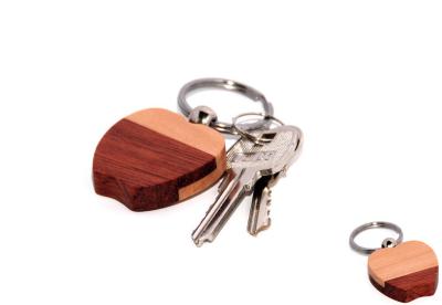 China Bi-wood apple shape key chain for sale