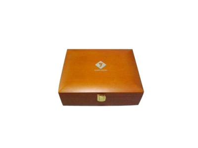 China Solid poplar wood orange painting Gold coin box for sale