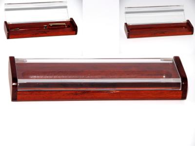 China B0403R Rosewood bottom acrylic top lid wood pen box for sale