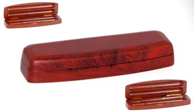 China B0802R Rosewood Half round double wood pen box for sale