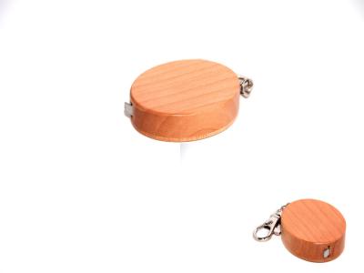 China Maple Oval wood tape measure 1 meter, measure tape for sale