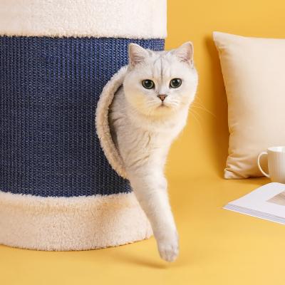 China Sustainable Manji China Manufacturer Wholesale Floor Exercise Training Felt Animal Flower Post Luxury Deluxe Cute Cat Tree for sale