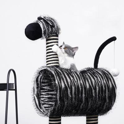 China Sustainable Manji Custom Modern Luxury Playing Climbing Exercise Training Shelf Gadget Animal Scratching Cat Tree for sale