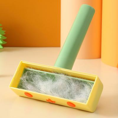 China Stocked Manji Wholesale Handmade Bath Massage Self Clean Grooming Animal Small Cat Dog Pet Brush Hair Remover for sale