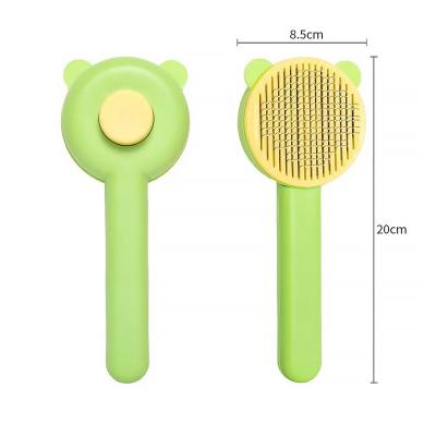 China Stocked Manji Handmade Bath Shower Massage Hair Self Cleaning Grooming Animal Small Cat Dog Pet Washing Brush for sale