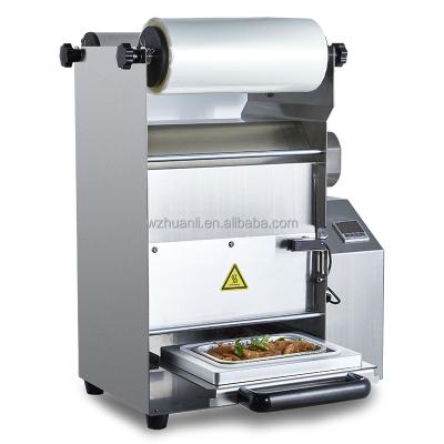 China Semi-automatic Food Table Tray Sealing Machine For Quick Grocery Box Packing for sale