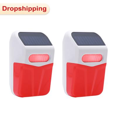 China Sound Alarm Dropshipping IP55 Waterproof USB Charging Alarm Outdoor Solar Motion Sensor for sale