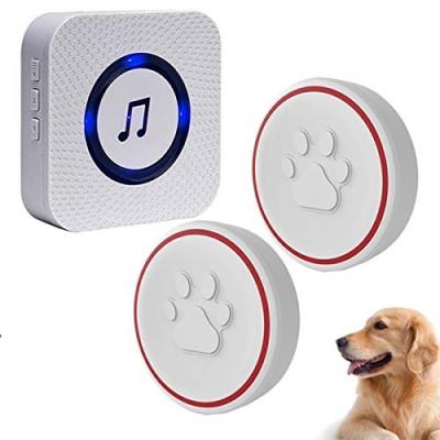 China Wholesales Daytech CB03-WH 2-1 Waterproof Wireless Pet Doorbell Modern Wireless Pet Ring Bell White and Black Optional for sale