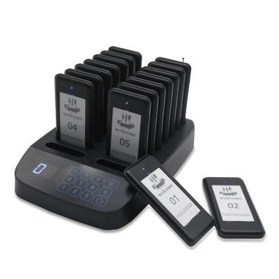 China Restaurant Cafe Store Daytech RP02 16 Coaster Pagers Table Pagers Restaurant Waiter Calling System Coaster Rechargeable Beeper for sale