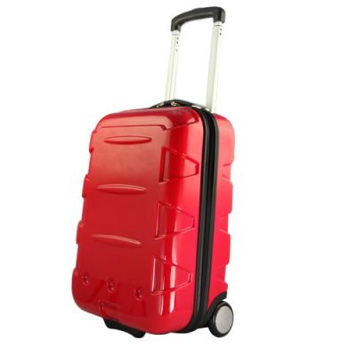 China 20 Inch Carry On Travel Trolley Luggage Tourister Suitcase Red PC Case for sale