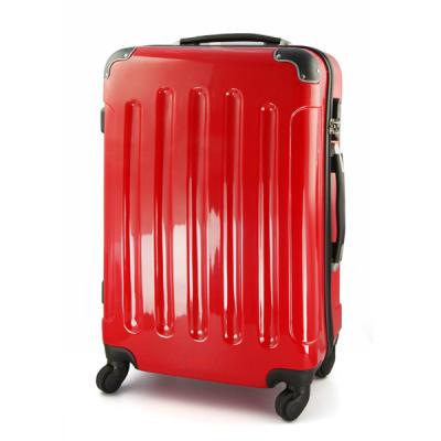 China 20'' ABS Trolley Luggage Red Travel Bag Pc Trolley Case With Customize Logo for sale