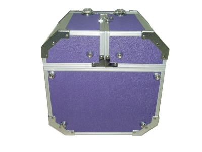 China Octangle Shape Aluminum Makeup Storage Box Solid Luxury Purple 264×264×230 mm for sale