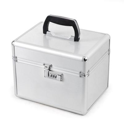 China Square Aluminum Tool Box / Portable Tool Storage Silver Aluminum Case for sale