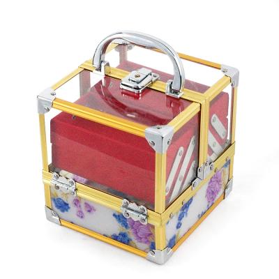 China Customized Acrylic Portable Plastic Cosmetic Box / Jewelry Clear Plastic Makeup Storage for sale