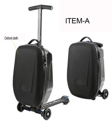 China Portable Travel Trolley Luggage , Black Attractive Scooter Luggage for sale