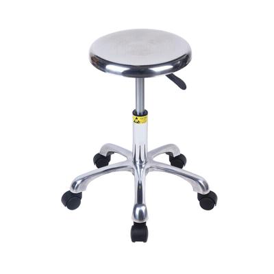 China Modern Manufacture Laboratory Furniture Round Stainless Steel Lab Stool Swivel Laboratory Chair for sale