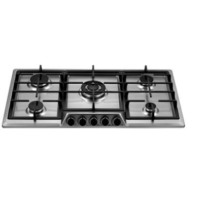 China Outdoor Gas Cooktop With Built-in 5 Burners Natural Gas Hob Cooker for sale