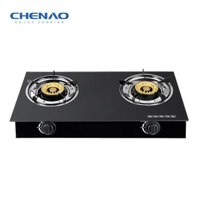 China Car Tempered Glass 2 Burner Gas Cooktop LPG Gas Kitchen Cookware for sale