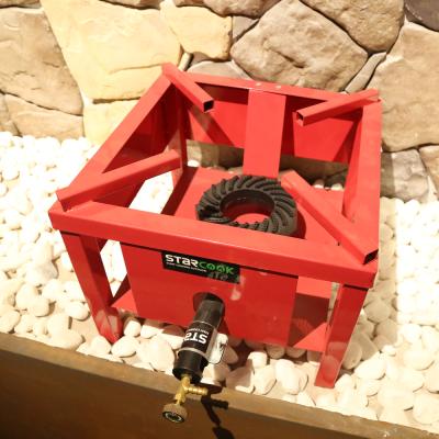 China New Hotel Style RED Cast Iron Gas Stove CA-TSGB07 Industrial Oven Gas Cooker for sale