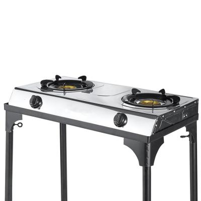 China 3 Burner Stainless Steel Gas Cooker Stander Tabletop Gas Cooker Outdoor Stander for sale