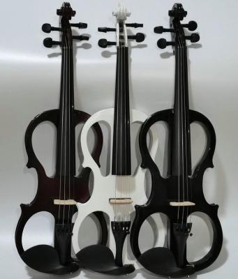 China Fashionable Factory Solid Wood Electric Violin Colorful Student 4/4 for sale