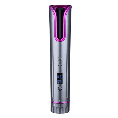 China Mini Wireless Rechargeable Curling Iron High Quality Ceramic Rotating Cordless Hair Curler for sale