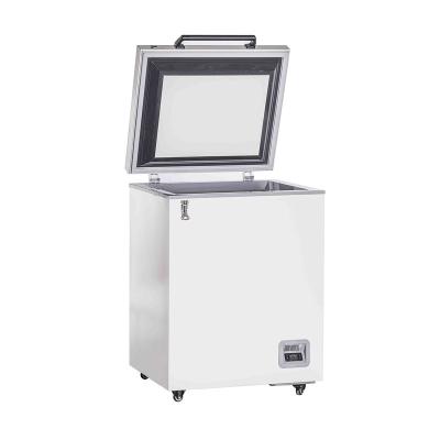 China 100 Liter Capacity Chest Biomedical Cryogenic Deep Freezer Fridge For Hospital Laboratory Equipment for sale