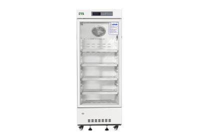 China Color Sprayed Steel  2-8 Degree Biomedical Pharmaceutical Refrigerator 226L Single Glass Door With Alarm for sale