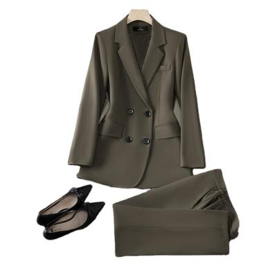 China Anti-shrinkage manufacturer sells high quality slim fit oversized two-piece set of pants, office suit, women's set for sale