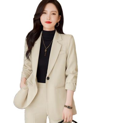 China Factory direct sale office waist overalls anti-shrink formal plus suits set for women's suits and tuxedo women's jackets ladies coat blazers for sale