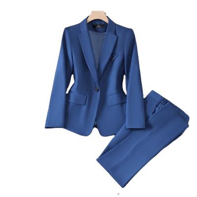 China OEM factory anti-shrink high quality sales long suit women's two-piece suit blazer jacket pants formal suit long sleeve for sale