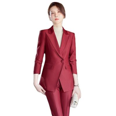 China British Korean professional women's business blazer two-piece suit anti-shrink office formal women's trousers decoration for sale