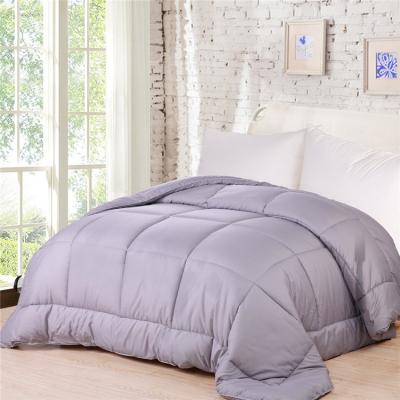 China Nondisposable All Season Black Comforter Breathable Cooling Soft 4D Spiral Fiber Quilted Down Alternative for sale