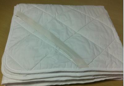 China Plain Polyester Fabric Waterproof Mattress Covers Protectors with Four Corner Anchor Straps for sale