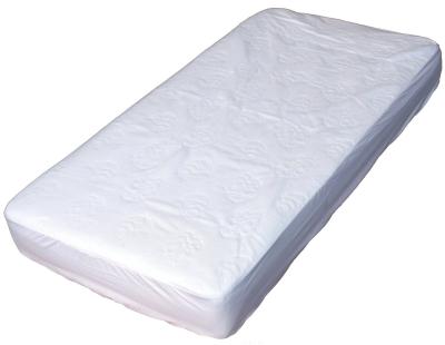 China Hotel White Waterproof Mattress Protector Cover with Four Corner Anchor Straps for sale