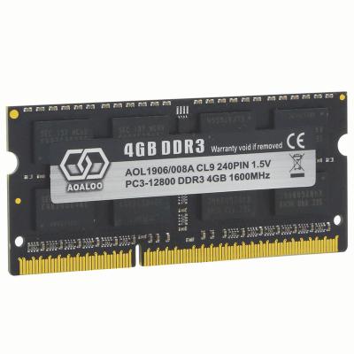 China AOALOO LAPTOP SODIMM PC3-12800 DDR3 4GB 1600MHz for laptop for sale