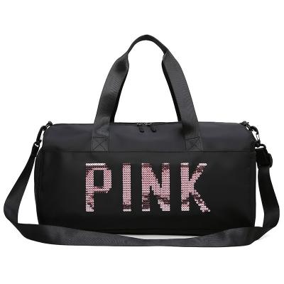 China High Quality Fashion Travel Duffel Bag Waterproof Pink Women Large Luggage Bag High Quality Travel Sports Gym Bag for sale