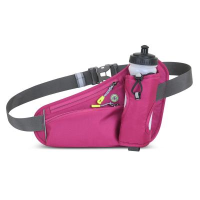 China Multifunctional Water Proof Triangle Waistpack Sports Water Bottle Waist Bag Belt Waist Pack Waterproof Outdoor Recycling Running Bag for sale