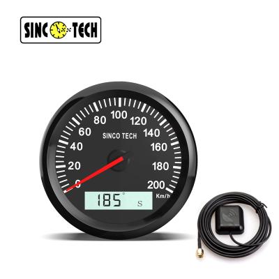 China New Speed ​​Sinco Technology Digital 85mm GPS 3 Color Tachometer 7 in-1 200kmh/Course/Odometer for Boat 12V/24V Marine (917) ATV UTV for sale