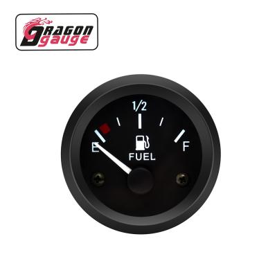 China DRAGON GAUGE 52mm Universal 12V Auto Electric Fuel Level Gauge Without Sensor White Gauge Auto Meter For Car (2015BB) 2 Inch for sale