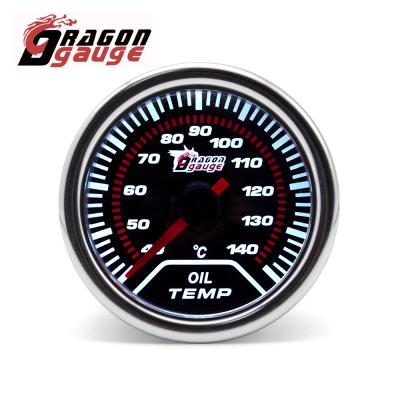 China DRAGON GAUGE 2 Inch 52mm Indicator Smoke Lens 40-140 Celsius Analog Oil Temperature Gauge With 2 Inch Sensor Auto Meter 12v (6145T) for sale