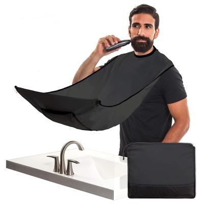 China Eco-friendly Waterproof Beard Shaving Apron Care Clean Hair Male Beard Shaving Apron Razor Holder Bathroom for sale