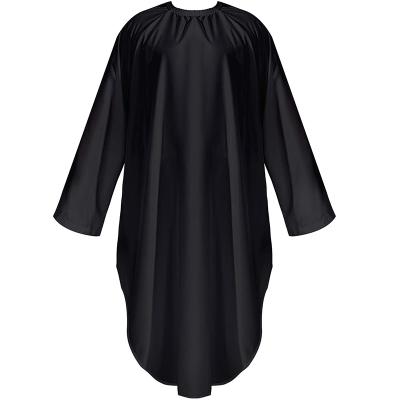 China Barber Cape Salon Client Gown Long Gowns Cape Beauty Salon Hairdressing, Barber Shirt for Clients Barber Waterproof Hairdressing Cutting Cape with Long Sleeves for sale