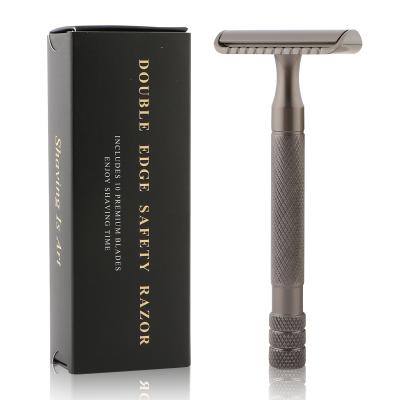 China Five Blades Five Pieces Double Blade Men Safety Razor Stainless Steel Straight Edge Zinc Alloy Face Shaving Razor for sale