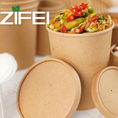 China Salad Paper Bowl Bamboo Biodegradable Biodegradable Soup Bowl With Lid for sale