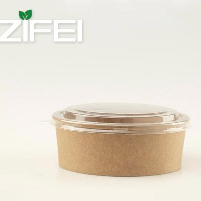 China S650 dia150 paper bowl disposable brown paper bowl soup wrapping paper eco-friendly hot bowl for sale