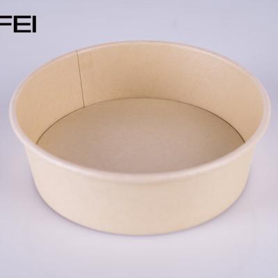 China zifei 500ml-1300ml salad making biodegradable custom wrapping paper bowl bamboo paper bowls for sale