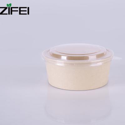 China 12 Ounce Food Grade Zifei Biodegradable Bamboo Pulp Bowl Biodegradable Eco Friendly Leakproof Cups With Lids for sale