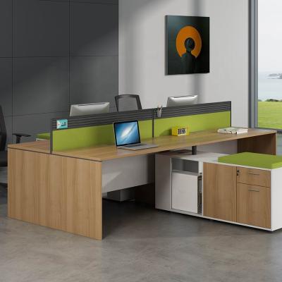 China Expandable Wood Office Furniture With Middle Divider Office Workstation Desk Partition for sale