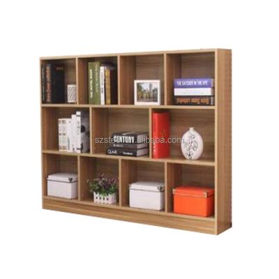 China Expandable Wooden Bookcase For MFC Classroom Shelf Wall Standing Shelf Vertical Wooden Bookcases for sale